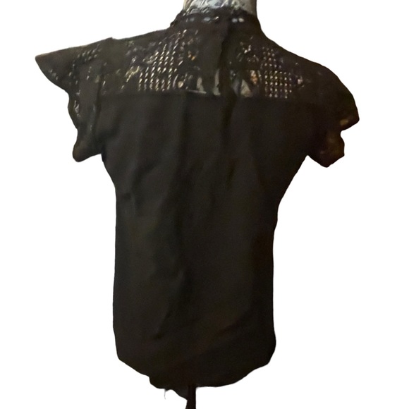 Victorian style black lace blouse - Picture 4 of 8